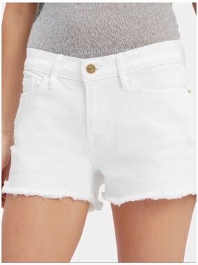 Frame Jean shorts-white